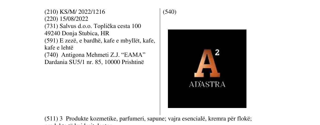 Zëri i markës Markë figurative në buletin