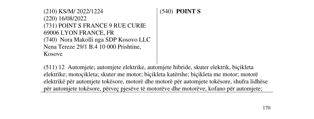 Zëri i markës POINT S në buletin