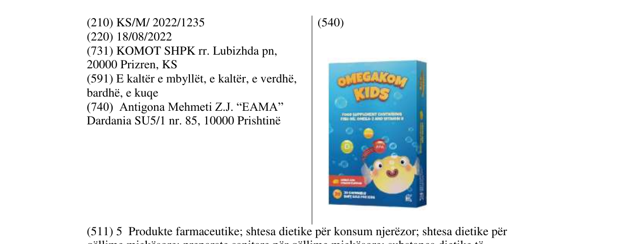 Zëri i markës Markë figurative në buletin