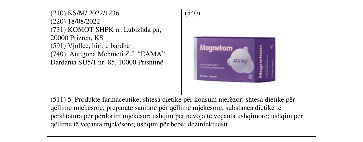 Zëri i markës Markë figurative në buletin