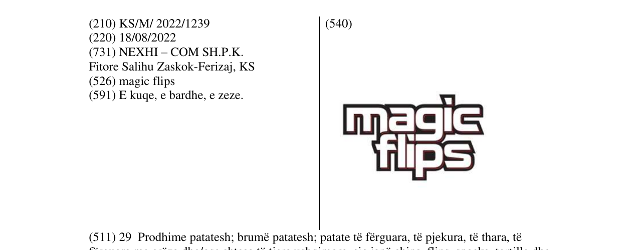 Zëri i markës Markë figurative në buletin