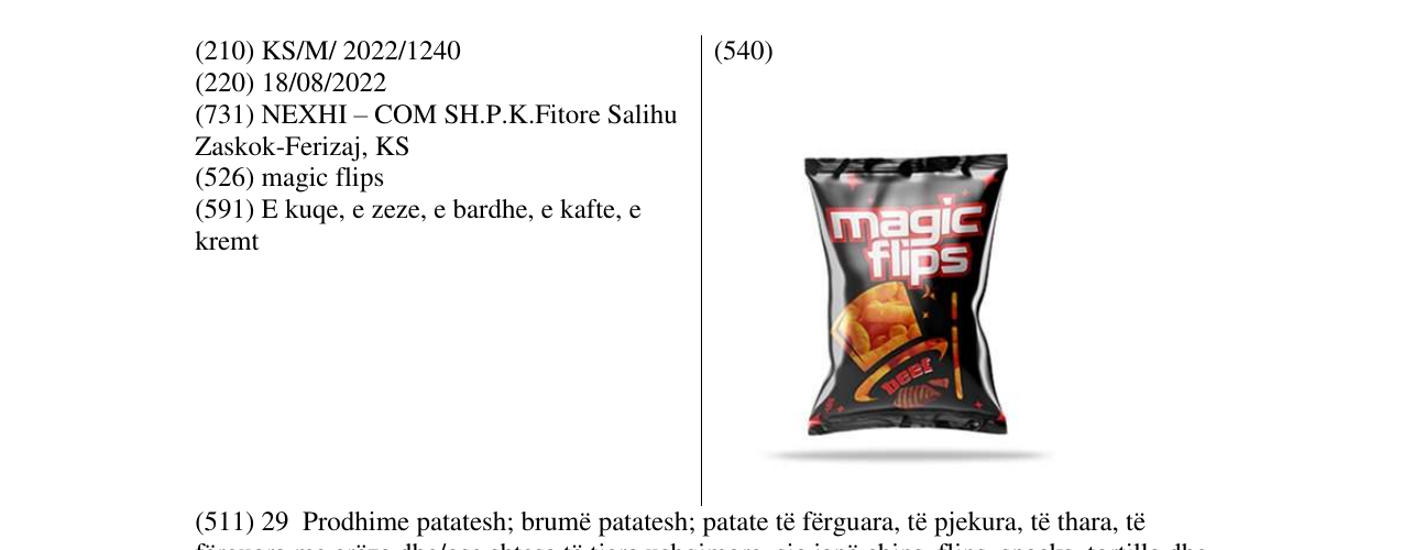 Zëri i markës Markë figurative në buletin