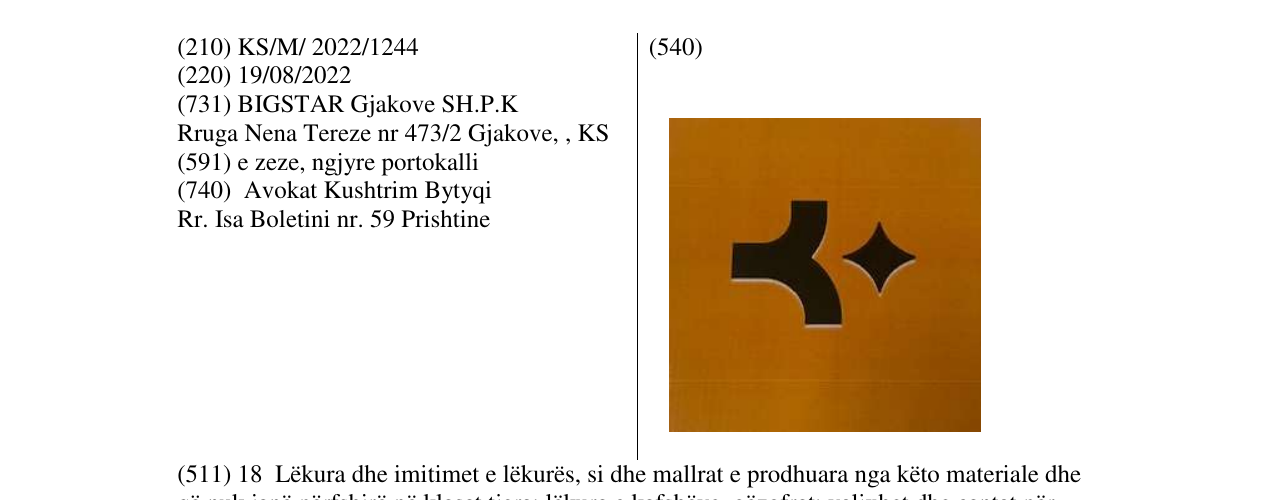 Zëri i markës Markë figurative në buletin