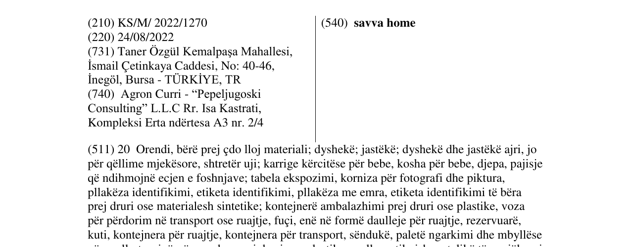 Zëri i markës savva home në buletin