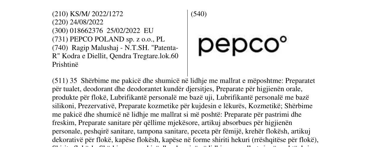 Zëri i markës Markë figurative në buletin