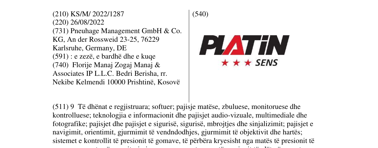 Zëri i markës Markë figurative në buletin