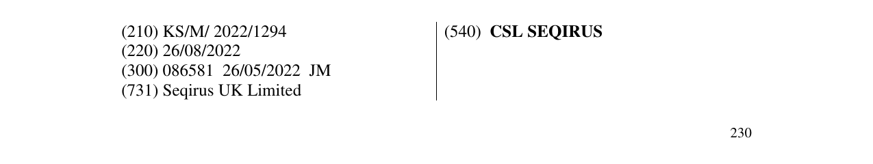 Zëri i markës CSL SEQIRUS në buletin
