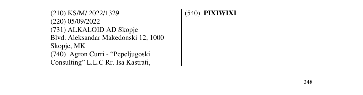Zëri i markës PIXIWIXI në buletin