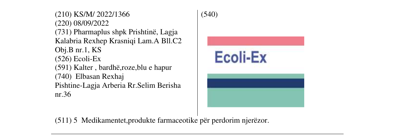 Zëri i markës Ecoli-EX në buletin