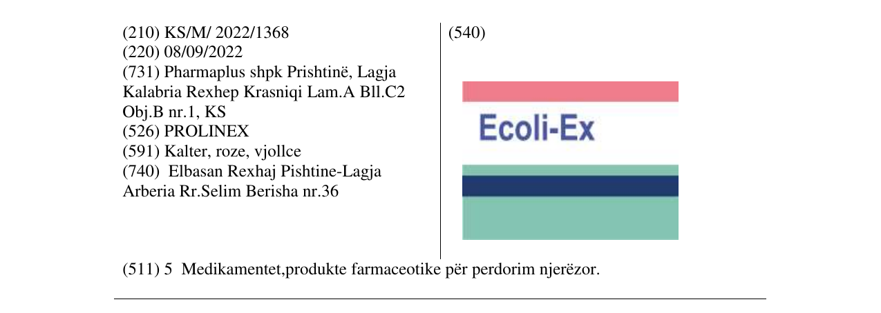 Zëri i markës PROLINEX në buletin