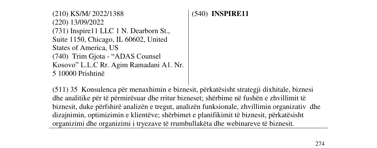 Zëri i markës INSPIRE11 në buletin