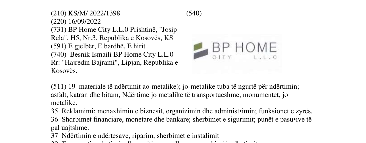 Zëri i markës BP HOME në buletin