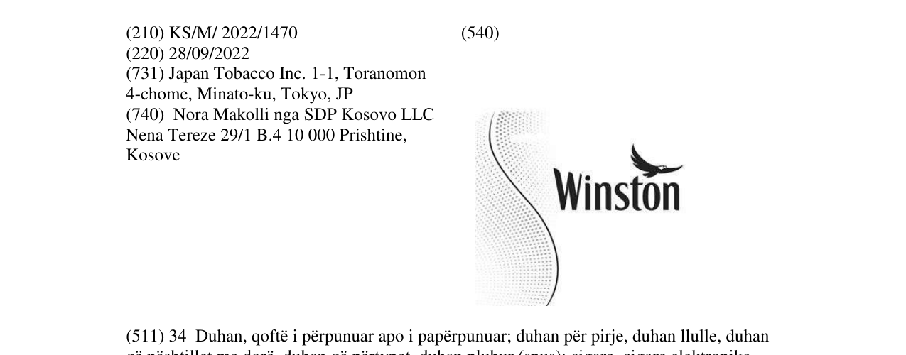 Zëri i markës Winston në buletin