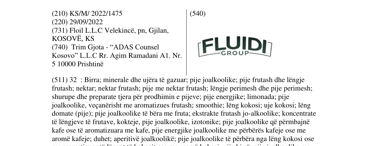 Zëri i markës fluidi group në buletin