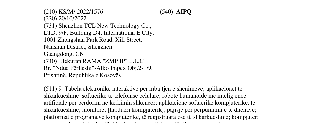 Zëri i markës AIPQ në buletin