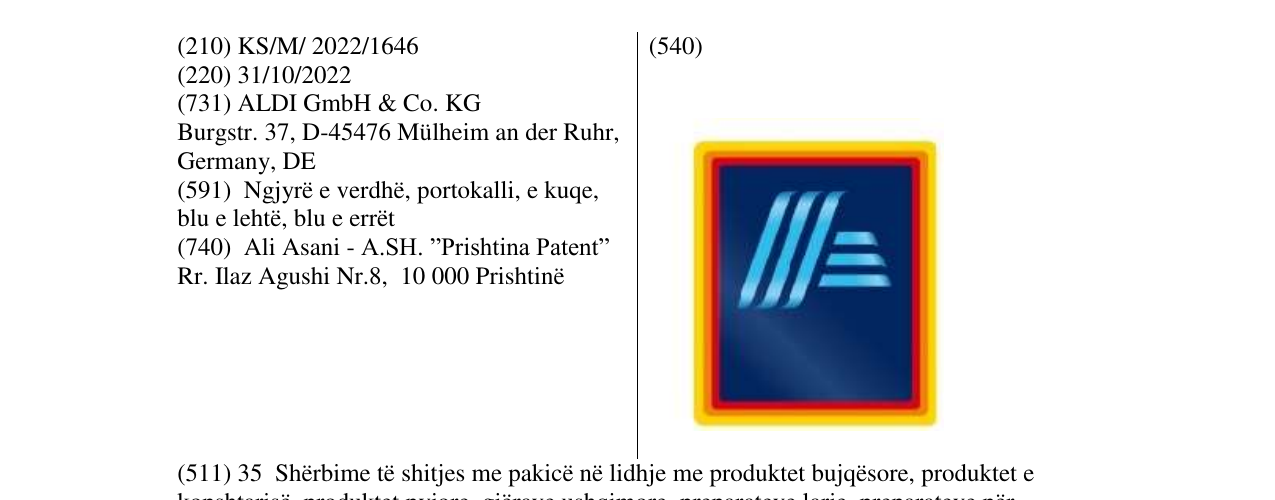Zëri i markës Markë figurative në buletin