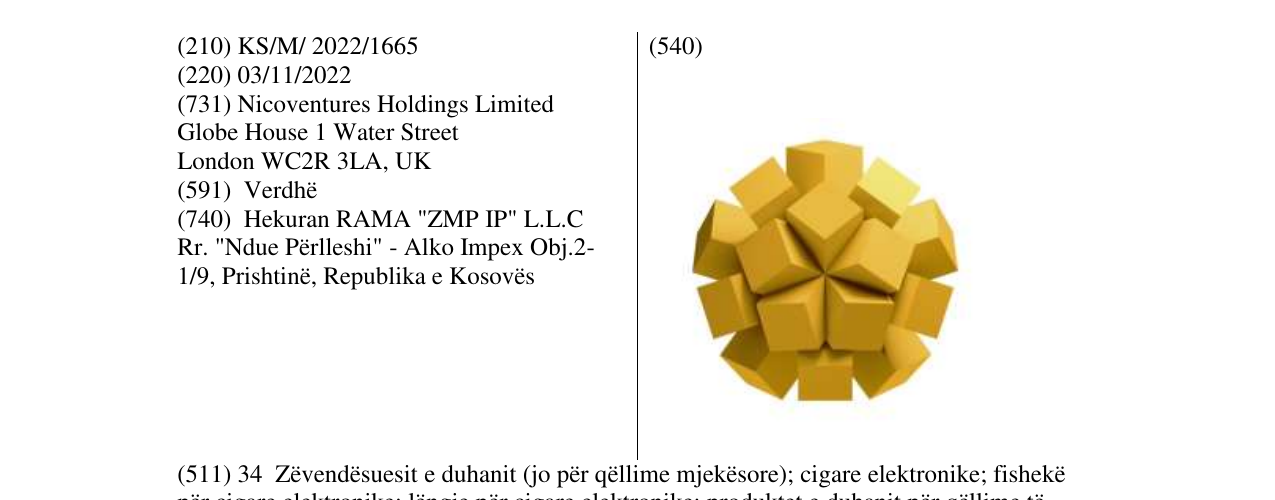 Zëri i markës mango origami në buletin