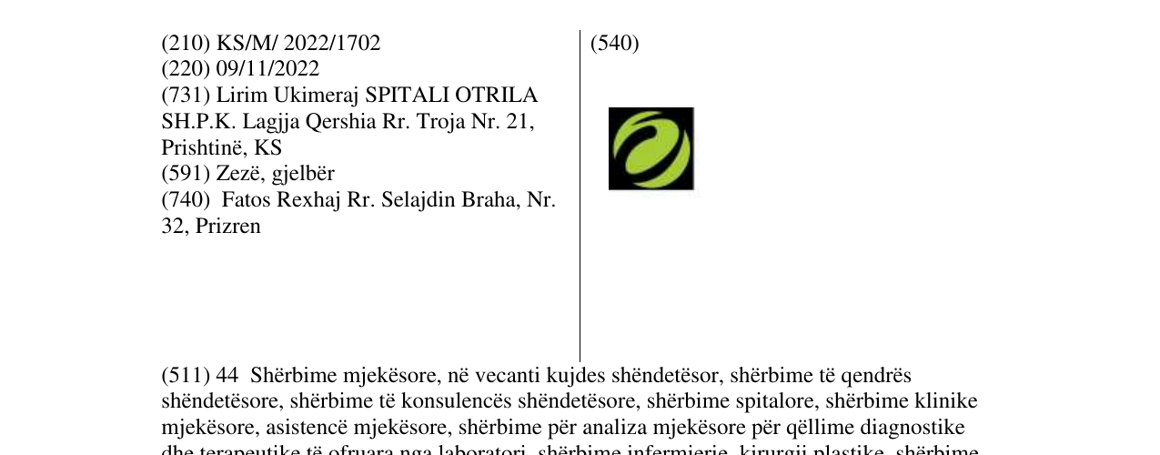 Zëri i markës Markë figurative në buletin