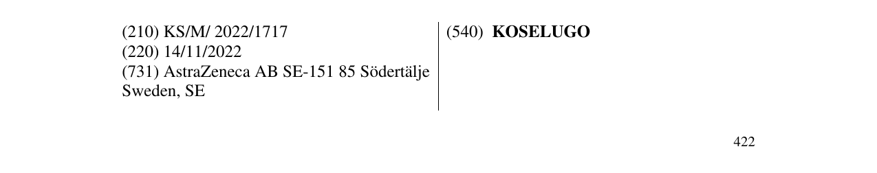 Zëri i markës KOSELUGO në buletin