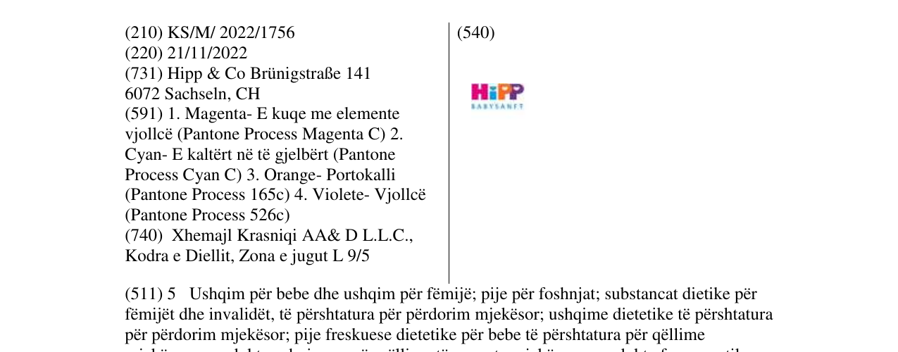 Zëri i markës Markë figurative në buletin