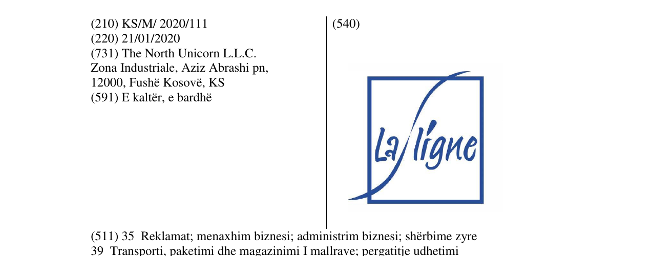 Zëri i markës La ligne në buletin