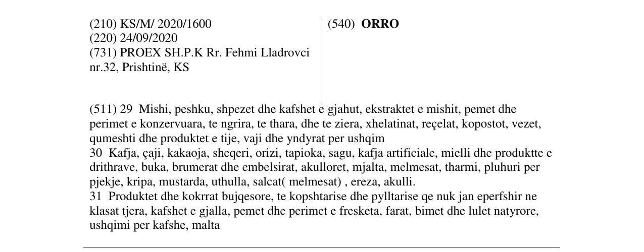 Zëri i markës ORRO në buletin