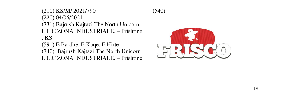 Zëri i markës FRISCO në buletin