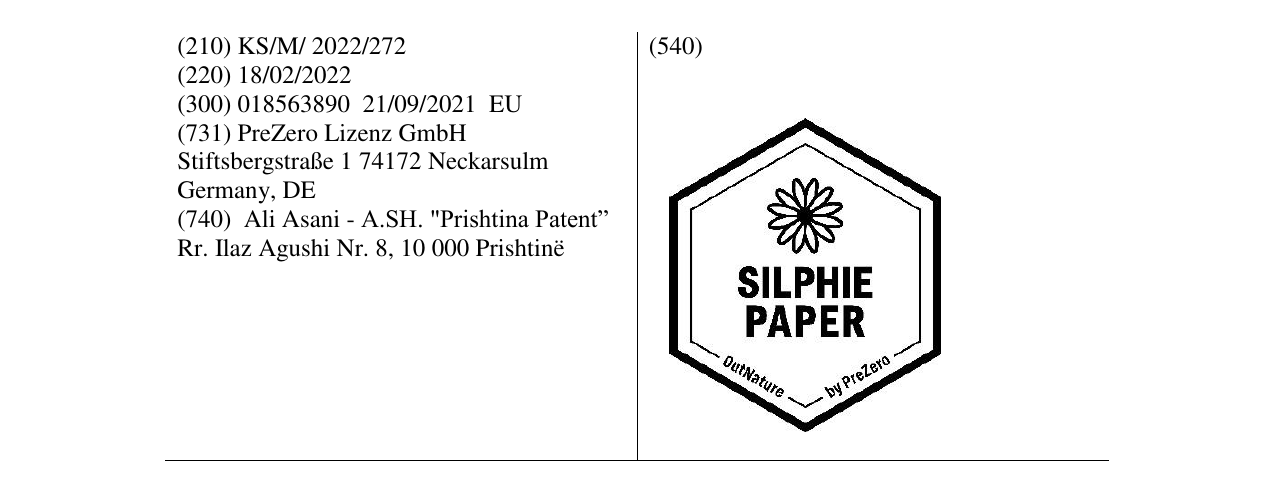 Zëri i markës SILPHIE PAPER në buletin