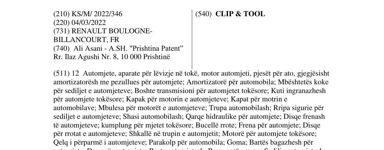 Zëri i markës CLIP & TOOL në buletin