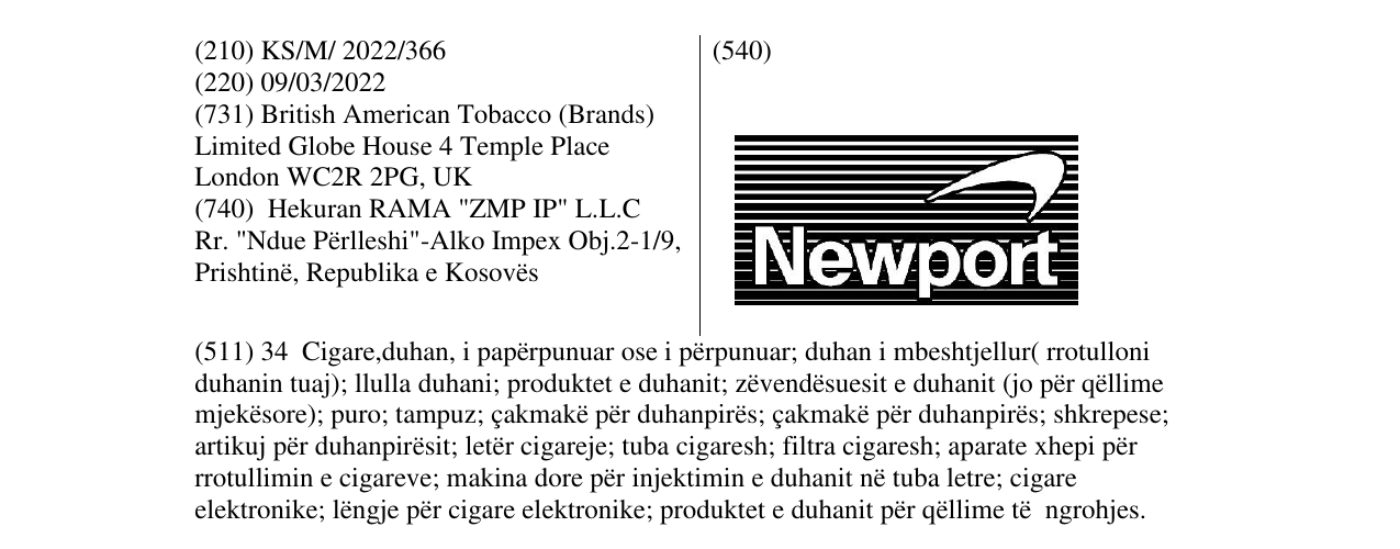 Zëri i markës Markë figurative në buletin