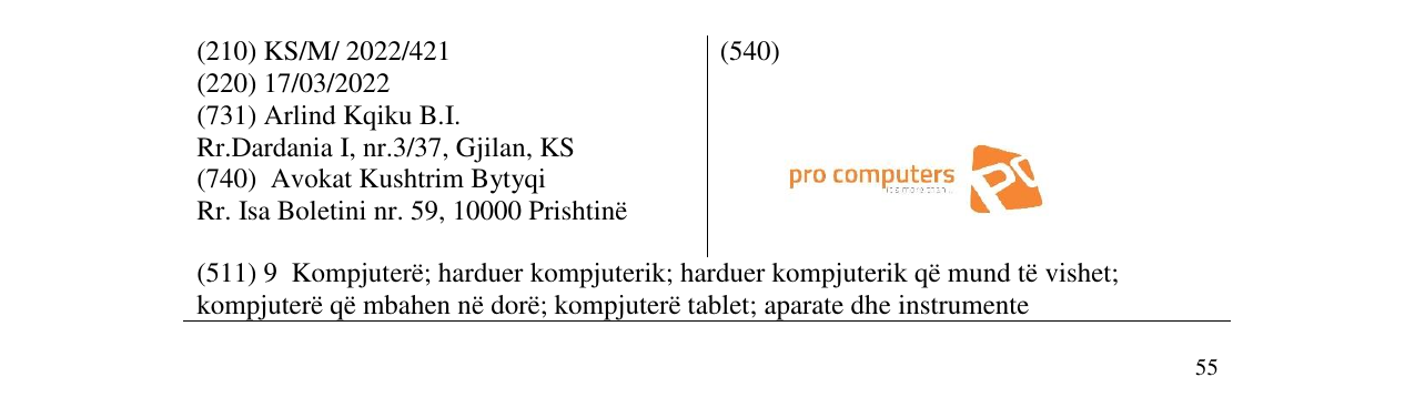 Zëri i markës pro computers në buletin