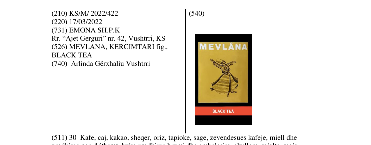 Zëri i markës MELVANA në buletin