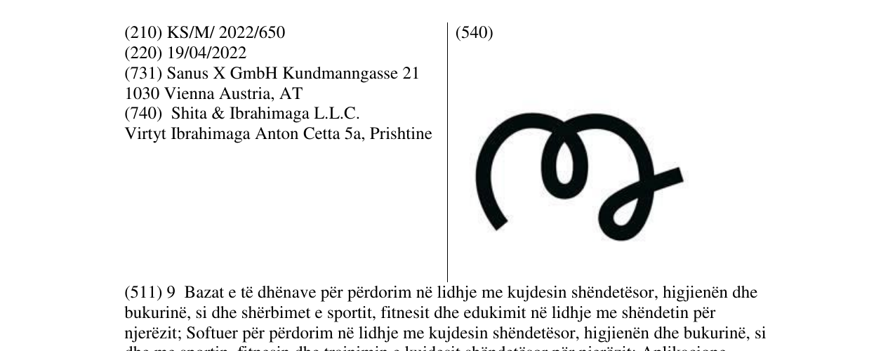 Zëri i markës Markë figurative në buletin