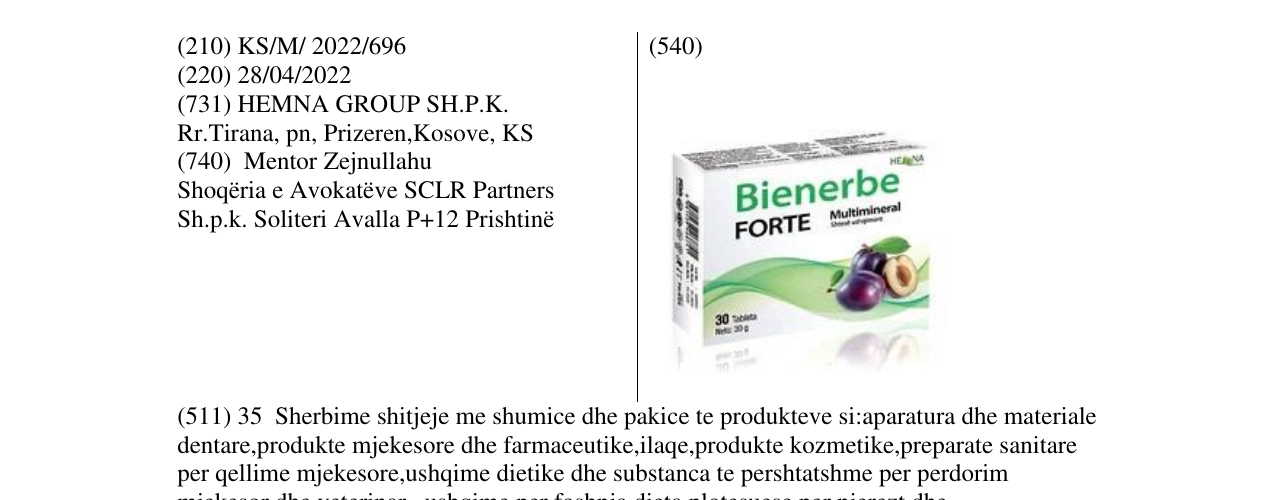 Zëri i markës Markë figurative në buletin