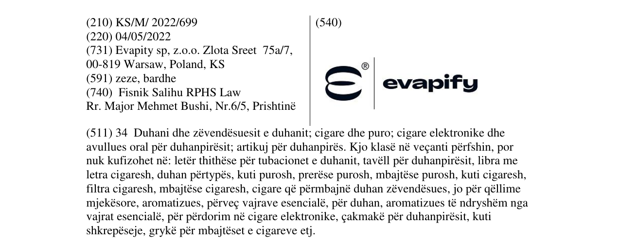 Zëri i markës Markë figurative në buletin
