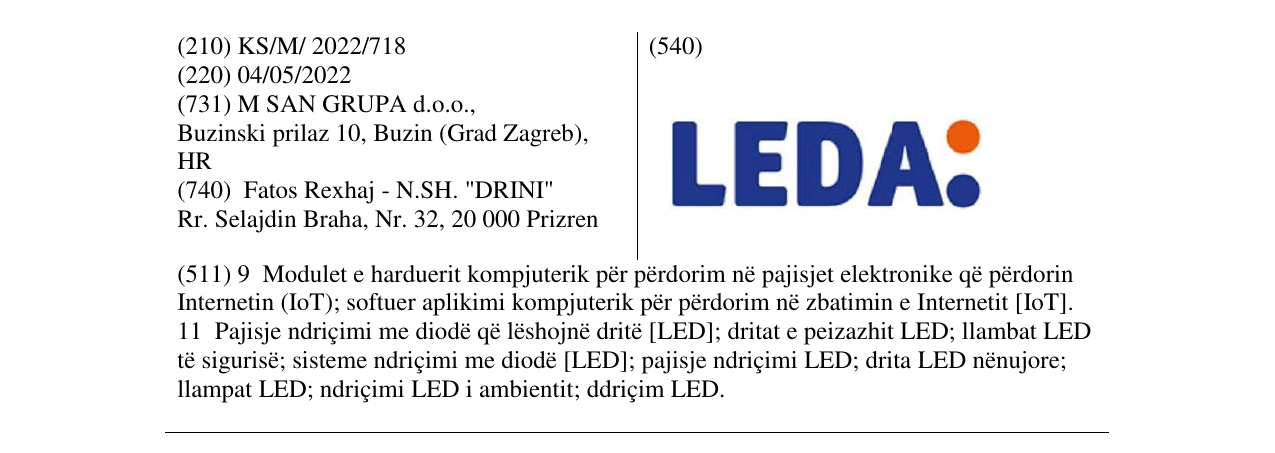 Zëri i markës Markë figurative në buletin