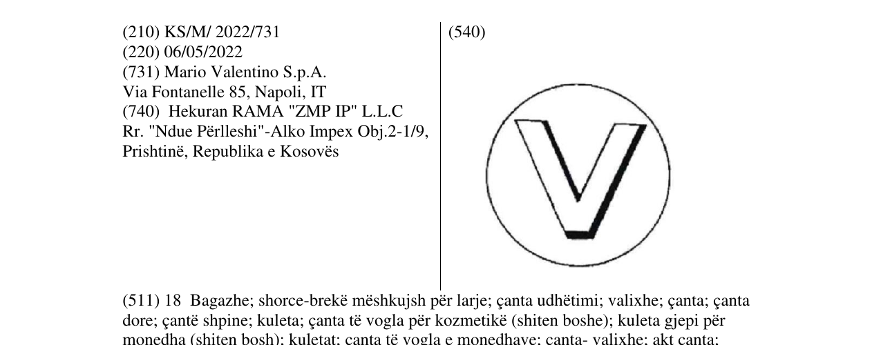 Zëri i markës Markë figurative në buletin