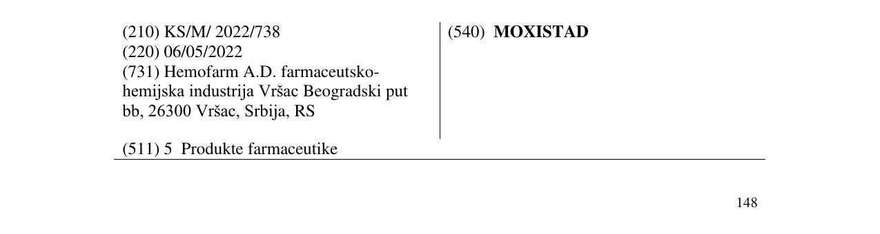 Zëri i markës MOXISTAD në buletin