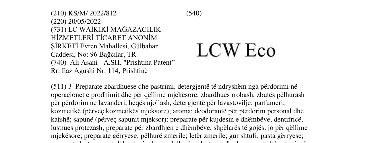 Zëri i markës LCW Eco në buletin
