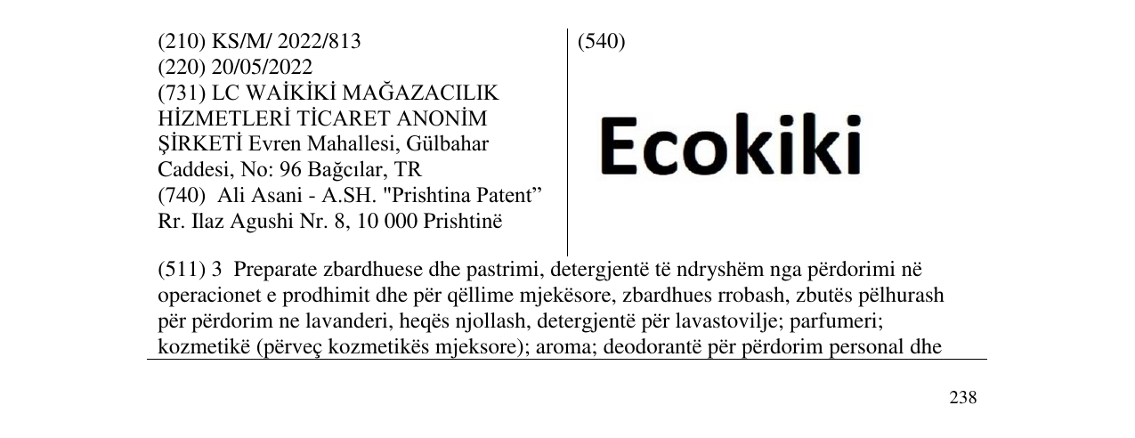 Zëri i markës Ecokiki në buletin