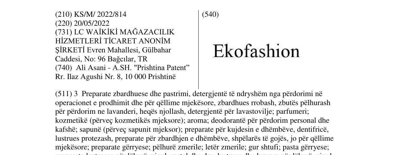 Zëri i markës Ekofashion në buletin