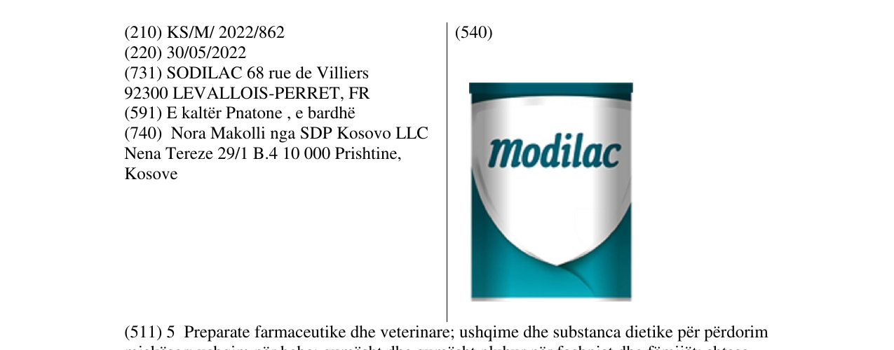 Zëri i markës modilac në buletin
