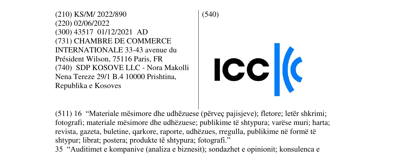 Zëri i markës ICC FIG në buletin