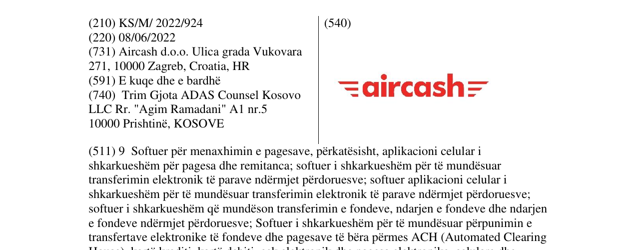 Zëri i markës airchash në buletin