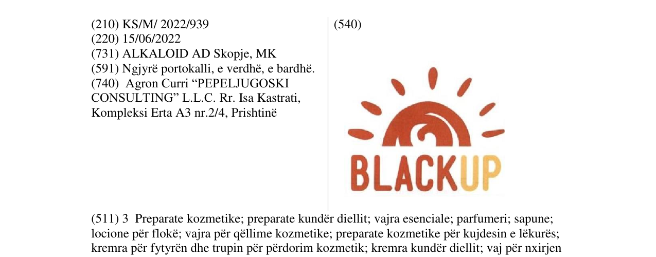 Zëri i markës BLACKUP në buletin