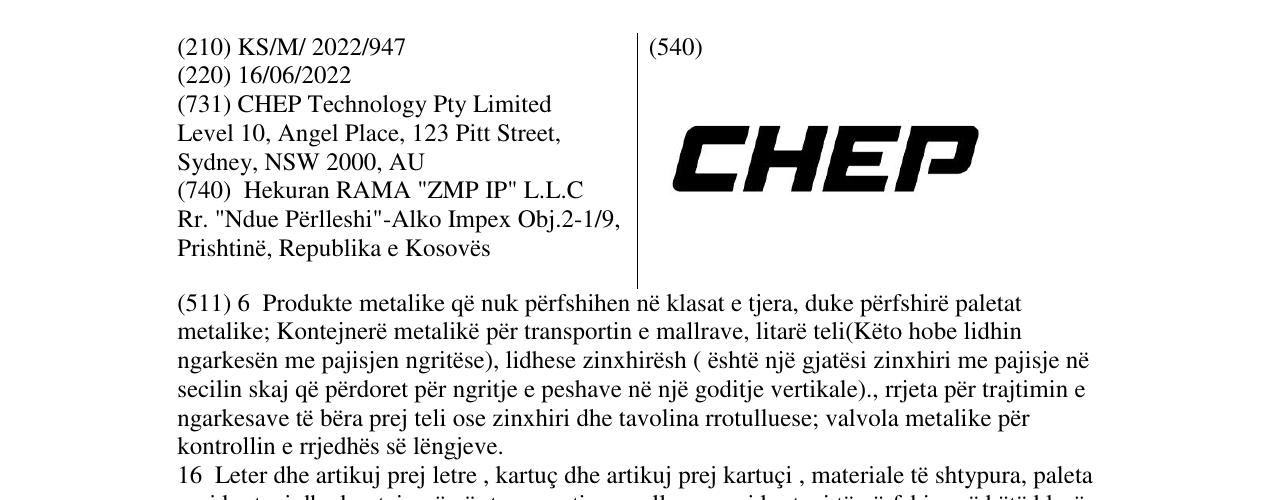 Zëri i markës CHEP në buletin