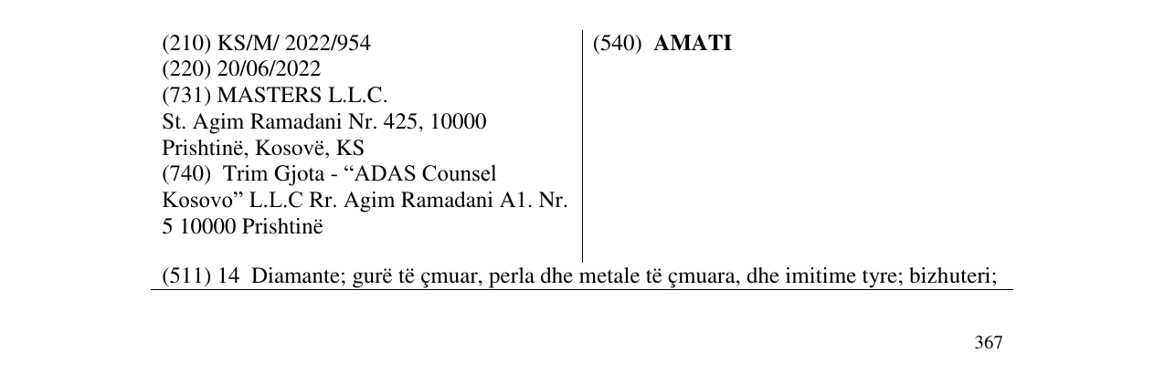 Zëri i markës AMATI në buletin