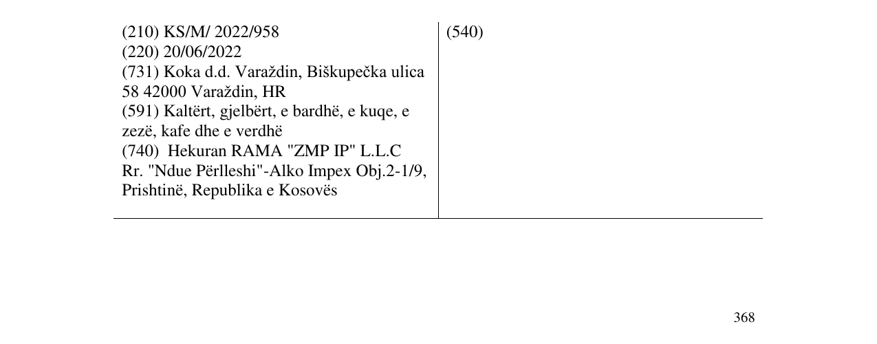 Zëri i markës Cekin në buletin