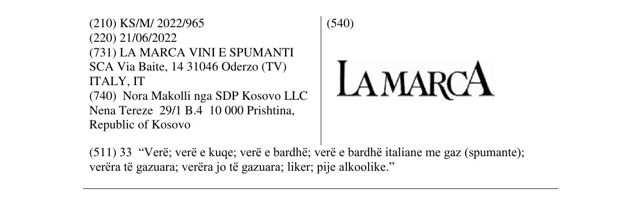 Zëri i markës Markë figurative në buletin