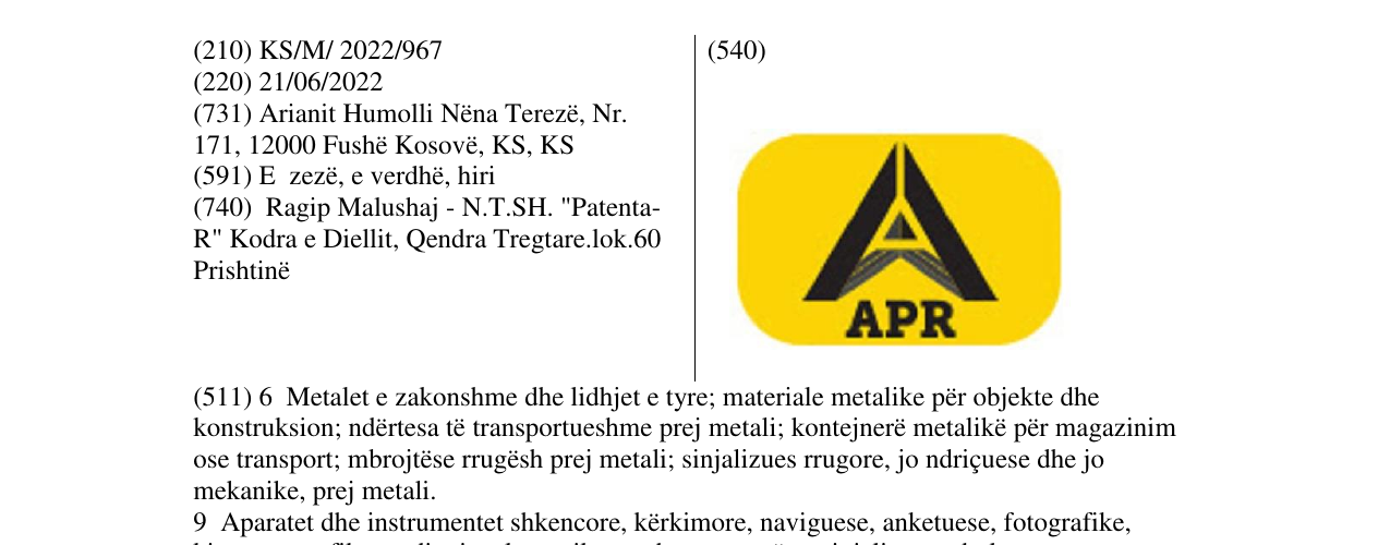Zëri i markës APR në buletin